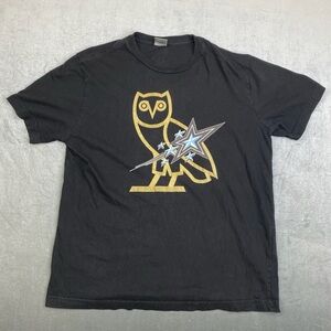 OVO Scarborough Shooting Stars CEBL T Shirt Black Drake Owl Logo Mens Medium‎